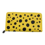 Pre-owned Leather wallets Louis Vuitton Vintage , Yellow , Dames