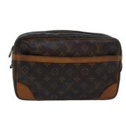 Pre-owned Canvas clutches Louis Vuitton Vintage , Brown , Dames