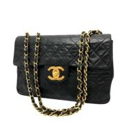 Pre-owned Leather chanel-bags Chanel Vintage , Black , Dames