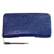 Pre-owned Leather wallets Louis Vuitton Vintage , Blue , Dames