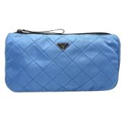 Pre-owned Fabric clutches Prada Vintage , Blue , Dames