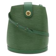 Pre-owned Leather shoulder-bags Louis Vuitton Vintage , Green , Dames