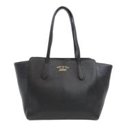 Pre-owned Leather totes Gucci Vintage , Black , Dames