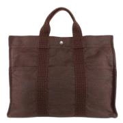 Pre-owned Canvas totes Hermès Vintage , Brown , Dames