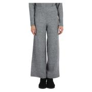 Elastische taille wolmix wijde broek Emme DI Marella , Gray , Dames