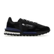 Elite Active Sneakers van Zwart Stof en Suède Lacoste , Black , Heren