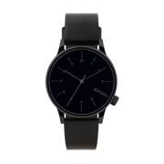 Gunmetal Leren Heren Analoge Horloge Komono , Gray , Heren