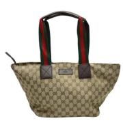 Pre-owned Canvas gucci-bags Gucci Vintage , Beige , Dames