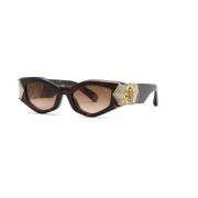 Bruin Gradient Zonnebril Shiny Dark Havana Philipp Plein , Brown , Dam...