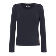 Lange mouw T-shirt Emporio Armani EA7 , Blue , Dames