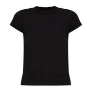 Cropped Level T-Shirt Rick Owens , Black , Dames