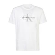 Witte T-shirts en Polos Calvin Klein Jeans , White , Heren