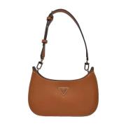 Meridian Mini Top Zip Schoudertas Guess , Brown , Dames