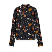 Gedrukte Lange Mouw Pullover Scotch & Soda , Multicolor , Dames