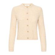 Vrouwelijke Cardigan Gebreid Haze Melange InWear , Beige , Dames