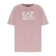 T-shirt met logo Emporio Armani EA7 , Purple , Dames