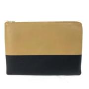 Pre-owned Leather clutches Celine Vintage , Brown , Dames