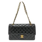 Pre-owned Leather chanel-bags Chanel Vintage , Black , Dames