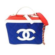 Pre-owned Leather chanel-bags Chanel Vintage , Blue , Dames