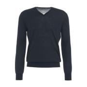 Merino V-Neck Pullover Kangra , Blue , Heren