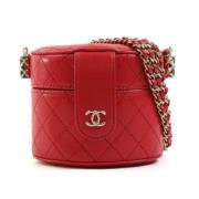 Pre-owned Leather chanel-bags Chanel Vintage , Red , Dames