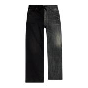 Wijde Jeans Balenciaga , Black , Heren