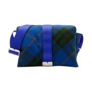 Geruite Gewatteerde Messenger Tas Blauw/Multi Burberry , Multicolor , ...