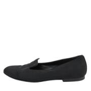 Pre-owned Fabric flats Chanel Vintage , Black , Dames