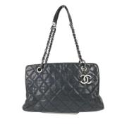 Pre-owned Leather chanel-bags Chanel Vintage , Black , Dames