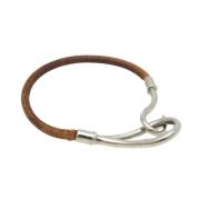 Pre-owned Leather bracelets Hermès Vintage , Brown , Dames