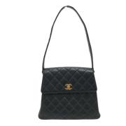 Pre-owned Leather chanel-bags Chanel Vintage , Black , Dames