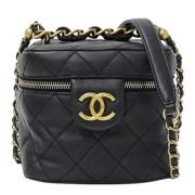 Pre-owned Leather chanel-bags Chanel Vintage , Black , Dames