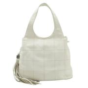 Pre-owned Leather chanel-bags Chanel Vintage , White , Dames