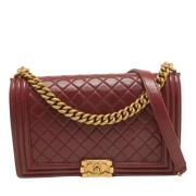 Pre-owned Leather chanel-bags Chanel Vintage , Red , Dames