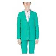 Groene V-Neck Blazer Sandro Ferrone , Green , Dames