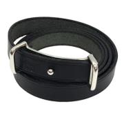 Pre-owned Leather bracelets Hermès Vintage , Black , Dames