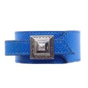 Pre-owned Leather bracelets Hermès Vintage , Blue , Dames