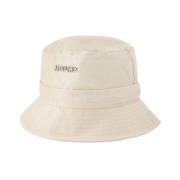 Beige Katoenen Bucket Hat - Streetwear Jacquemus , Beige , Unisex