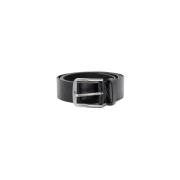 Klassieke Leren Riem met Gesp Calvin Klein , Black , Heren