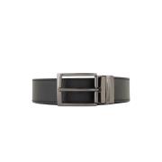 Leren Herenriem Emporio Armani , Black , Heren