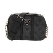 Camera Crossbody Tas Steenkool Logo Guess , Black , Dames