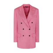 Bubblegum Pink Double Breasted Blazer Tom Ford , Pink , Dames