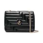 Zwarte Kalfsleren Tas Jimmy Choo , Black , Dames