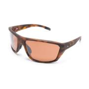 Bruine Tortoiseshell Pilot Zonnebril Rode Lenzen Oakley , Brown , Unis...