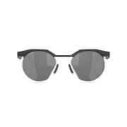 Ronde Zwarte Zonnebril Grijze Tint Oakley , Black , Unisex