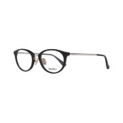 Zwarte Ronde Plastic Optische Frames Max Mara , Black , Dames