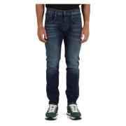 Slim Fit Jeans met Hyperflex Technologie Replay , Blue , Heren