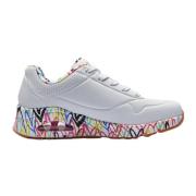 Sportieve Damesschoenen met Memory Foam Skechers , White , Dames