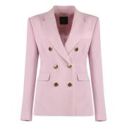 Dubbelrijige blazer met reverskraag Pinko , Pink , Dames