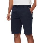 Blauwe effen herenshorts met ritssluiting en knoopsluiting Tommy Jeans...